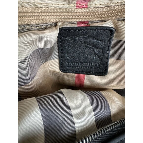 Burberry Nylon Leather Neutral Tote Shopper Bag - Picture 7 of 8